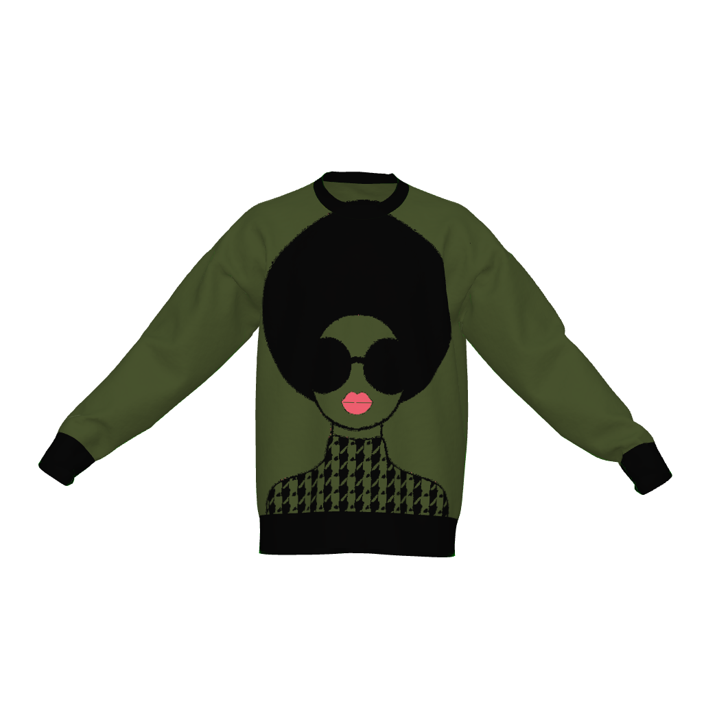 Angi Diva Knit Sweater - Green