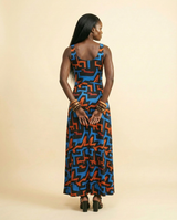 Rue de la Paix Silk Blend Maxi Dress - Parisian Chic - back view