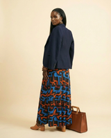 Rue de la Paix Silk Blend Maxi Dress - Parisian Chic - back view