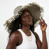 Wanderlust Woven Straw Fringe Hat