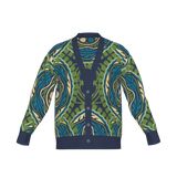 Jacquard Knit Cardigan – Cotton Blend, Unisex