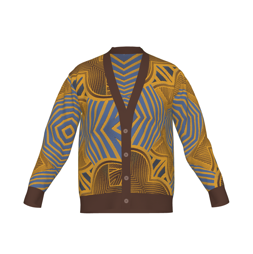 Chiamaka Jacquard Cardigan – Lightweight Knit Sweater