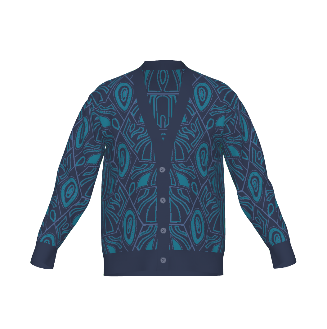Rue de la Paix Jacquard Knit Cardigan - Versatile Cotton Blend