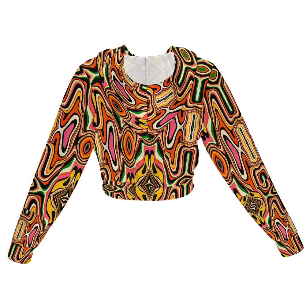 Kene Women's Zip-Up Cropped Sweatshirt – Air Layer Comfort