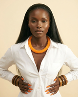 Luxury Mesh Ribbon Choker | Holographic 12-Color Collar Necklace - front-facing view