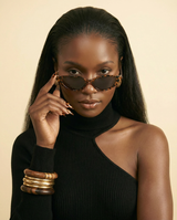 Chic Leopard Cat Eye Sunglasses - UV400 Designer Shades for Women - front-facing view