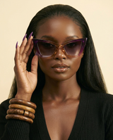 Oversized Cat Eye Sunglasses: Vintage Gradient UV400 Luxury Eyewear - front-facing view