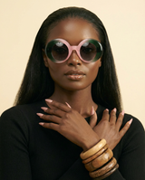 Vintage Glamour Round Sunglasses - UV400 Candy Color Eyewear - front-facing view