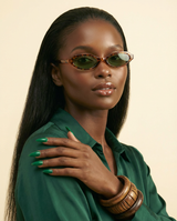 KAMMPT Vintage Oval Sunglasses: Chic Candy Color & UV400 Protection - front-facing view
