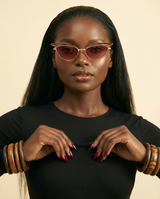 Chic Hollowed Cat Eye Sunglasses - Gradient UV400 Trendy Eyewear - front-facing view