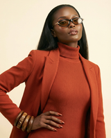 KAMMPT Vintage Oval Sunglasses - Chic Women's UV400 Luxury Shades - front-facing view