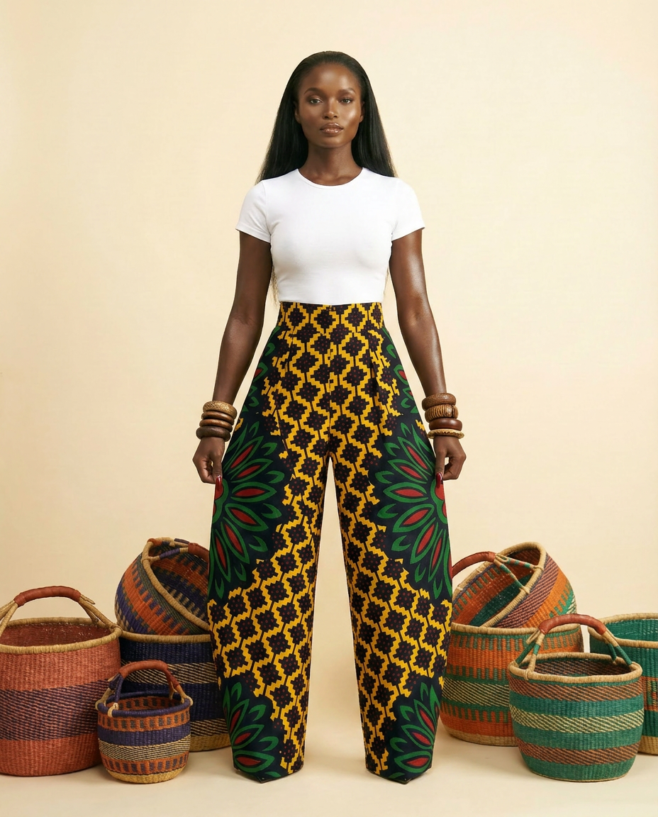 Model wearing a colorful new-season look
