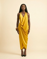 Abiacham Silk-Blend Maxi Dress - Elegant Evening Gown - front-facing view