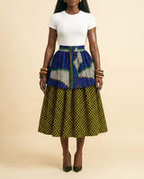 Silk Charmeuse Midi Skirt - Luxurious Flow & Grace - front-facing view