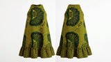 Ekumeku Safari Serenity: Yellow Bird Print Ankara Cotton Midi Dress