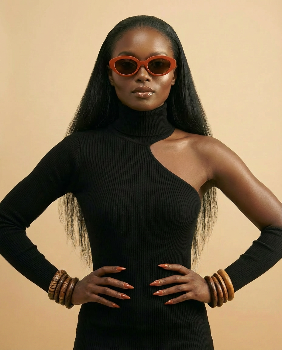 Y2K Oval Retro Sunglasses: Women's Chic Gradient Lens Eyewear - front-facing view