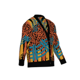 Tiger Print Jacquard Knit Cardigan - Luxe Cotton Blend