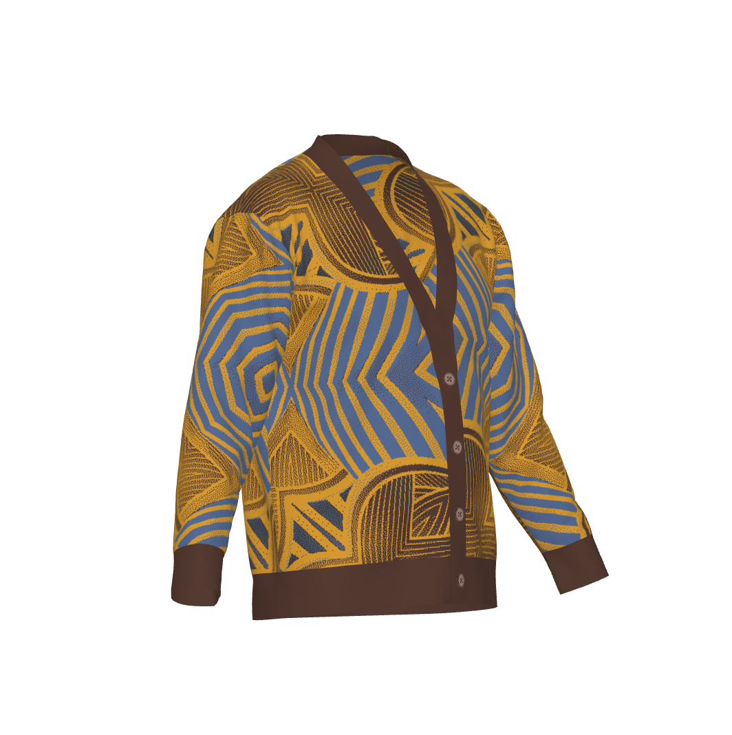 Chiamaka Jacquard Cardigan – Lightweight Knit Sweater