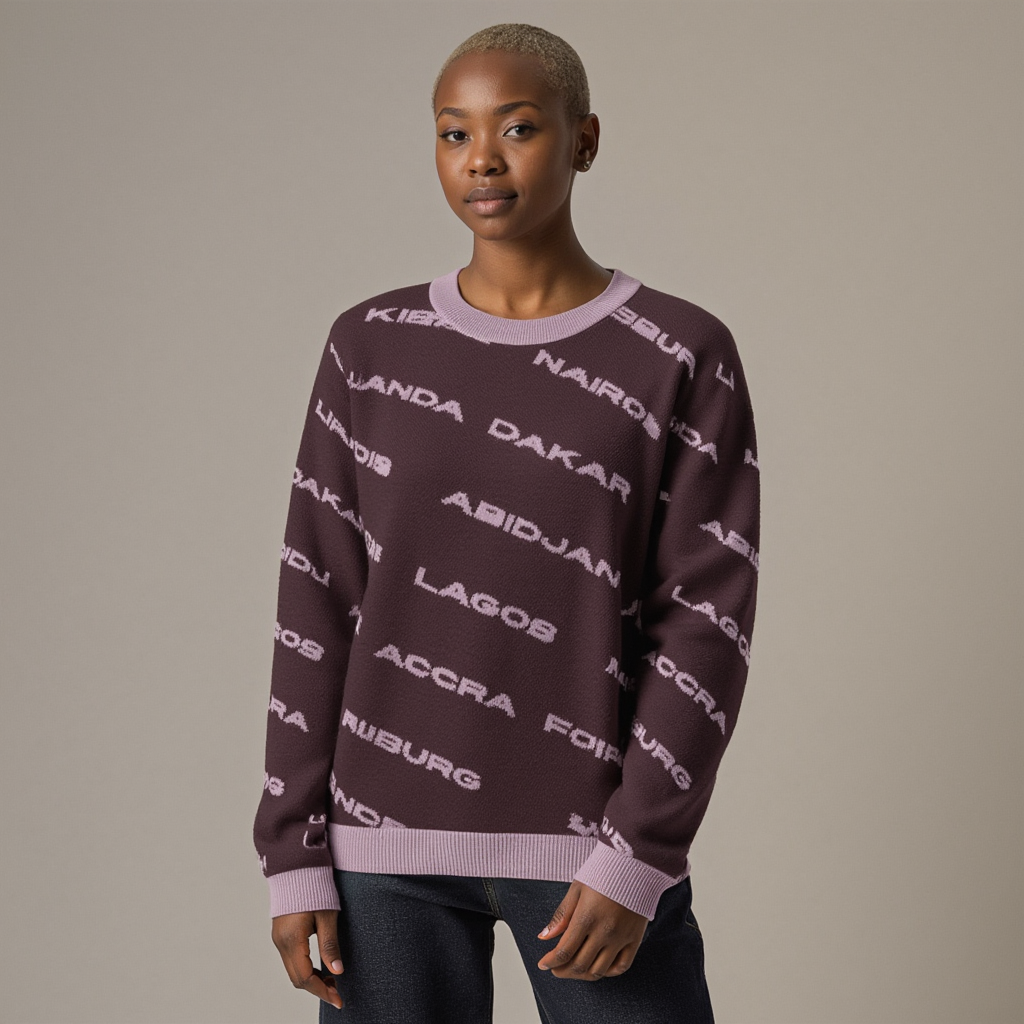 Sudadera con capucha de ciudades africanas - Morada