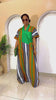 Vestido Bubu a rayas Oliaku con adorno Aso Oke