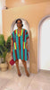 Vestido midi de rayas Ejeuwa Aso Oke