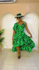 Akwa Wrap Ankara Dress with Flared Sleeve