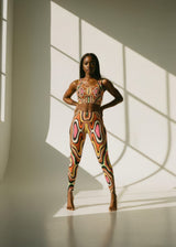 Kene WOMEN'S African Inspired YOGA LEGGINGS