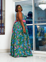 Vestido largo sin espalda Uruagu